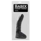 DILDO 10" BLACK BASIX RUBBER WORKS FAT BOY